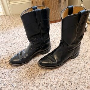 Women’s Justin Cora Black Leather Western Boots